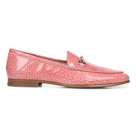 SAM EDELMAN Loraine Croc-Embossed Leather Loafers, Pink - Picture 2 of 8